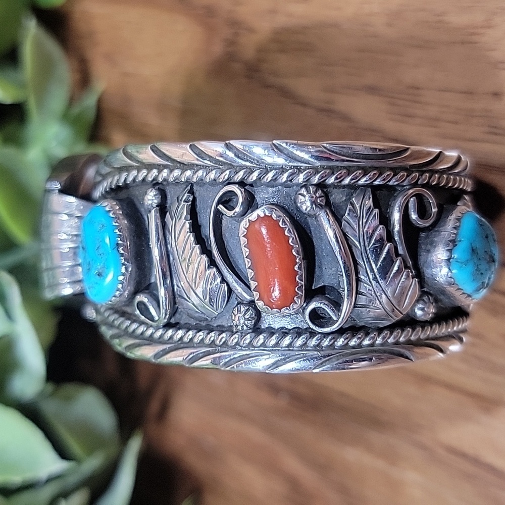 1950's Rare Navajo Sidewinder Cuff Bracelet Watch - Picture 8 of 16